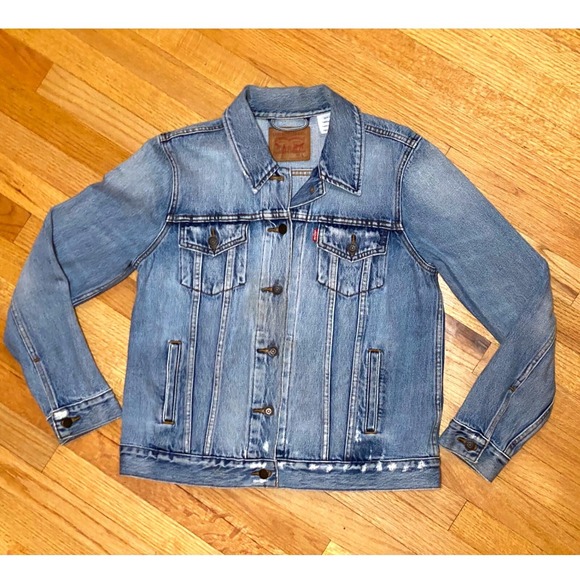 Levi's Denim Trucker Jacket,‎ Light Wash, Western Style, Classic Fit, Size L - Picture 1 of 10
